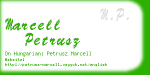 marcell petrusz business card